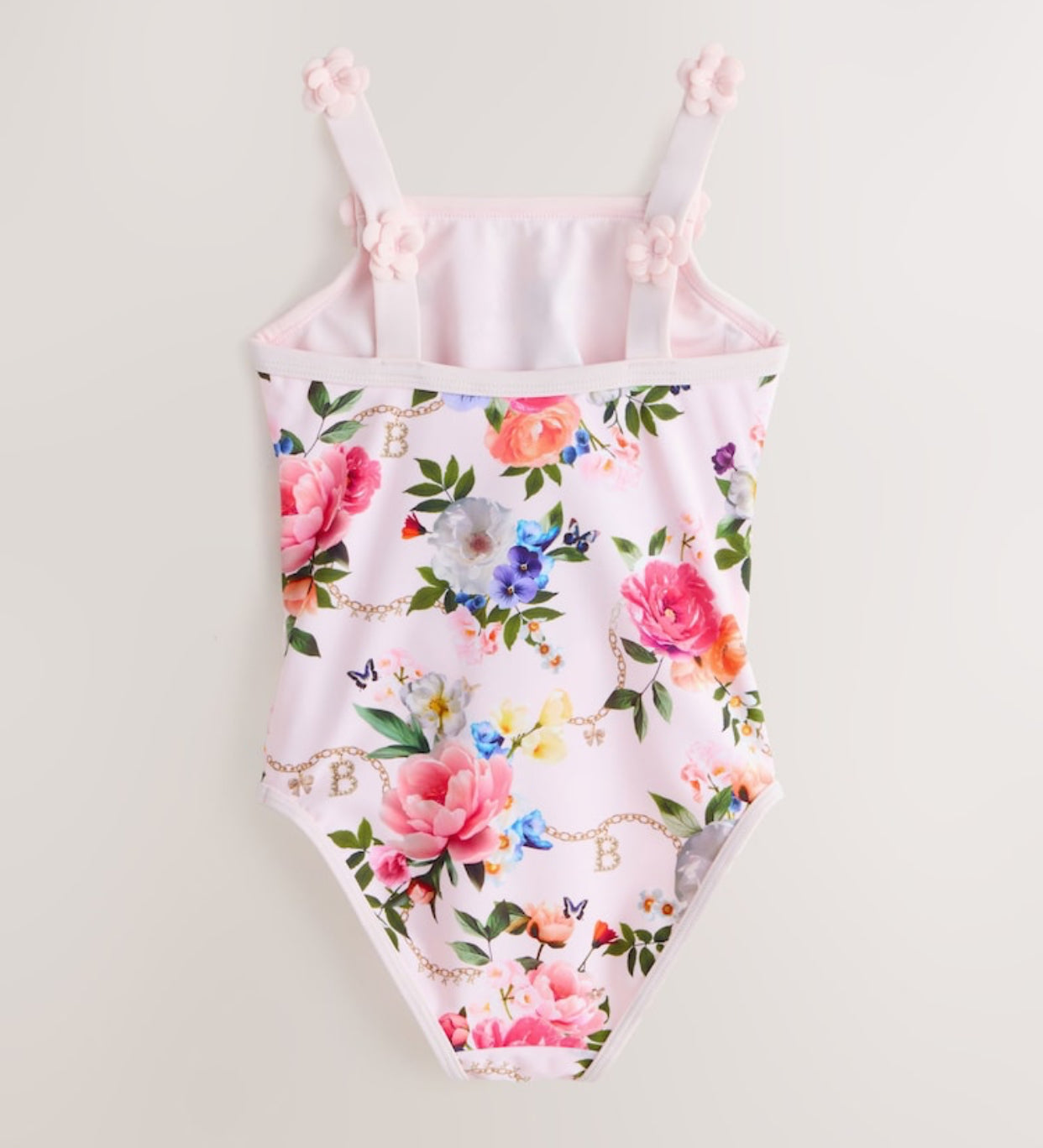Baker by Ted Baker Pink Cut-Out Floral Printed Swimsuit