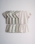 The Set 5 Pack Cotton Jersey Frill Sleeves T-Shirt and Shorts Pyjamas Set