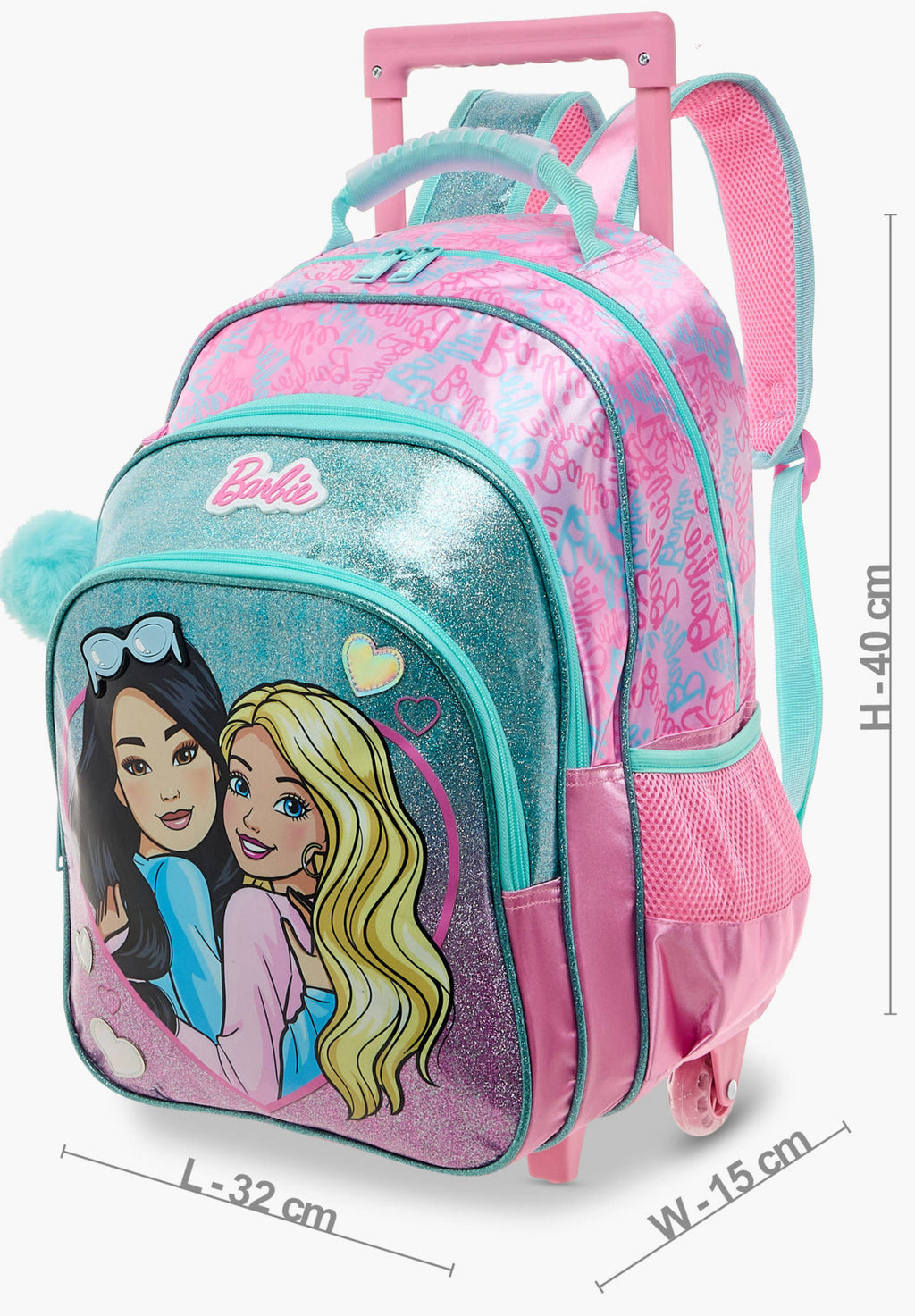 Barbie Print Trolley Bag - 16 inch