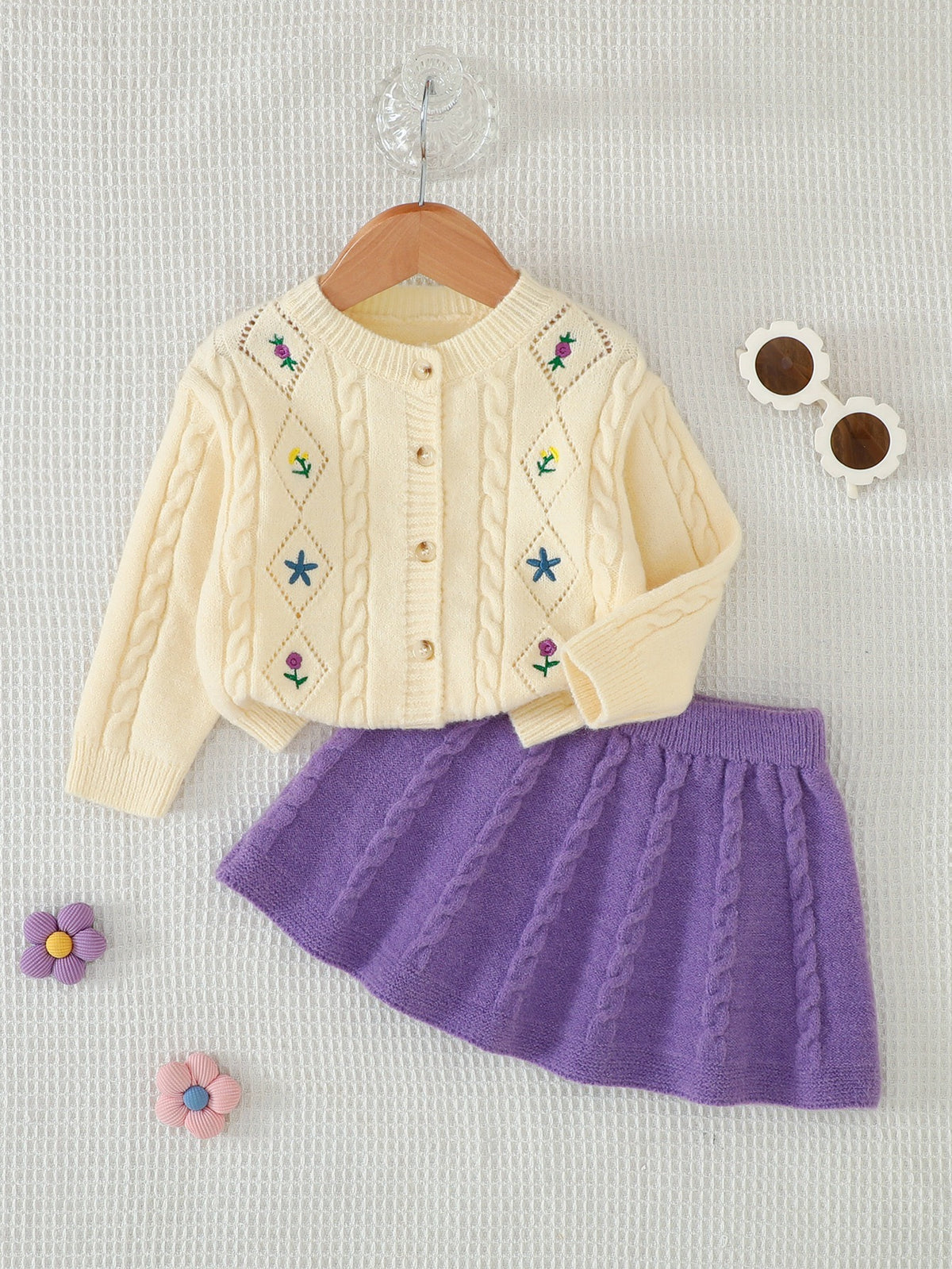 Baby Girl 2pcs Knitwear Set