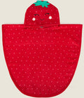 Red Strawberry Cotton Poncho