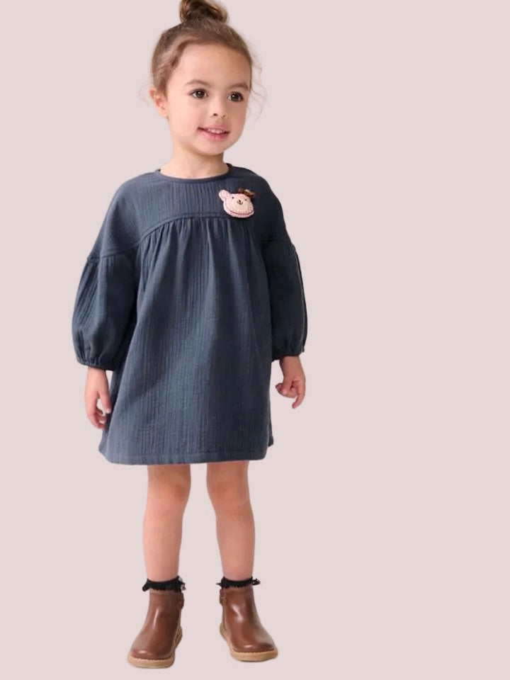 Navy Blue Bear Dress (immediate)