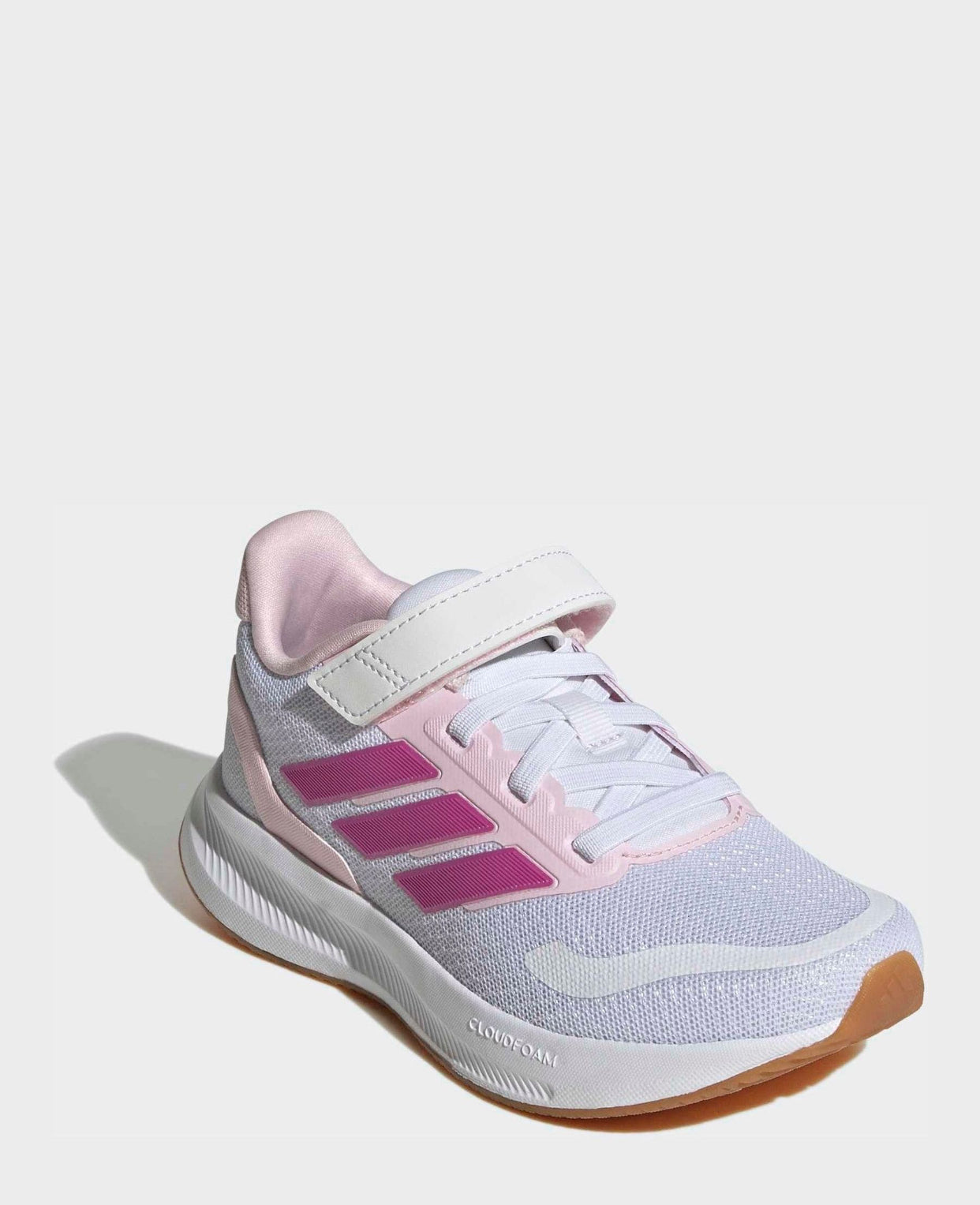 adidas White Runfalcon 5 Elastic Lace Running Kids Trainers