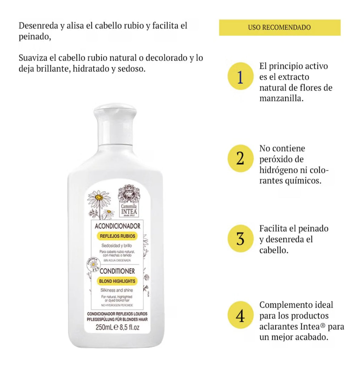 Camomila Intea - Blonde Highlights - Conditioner for blonde hair - 250 ML