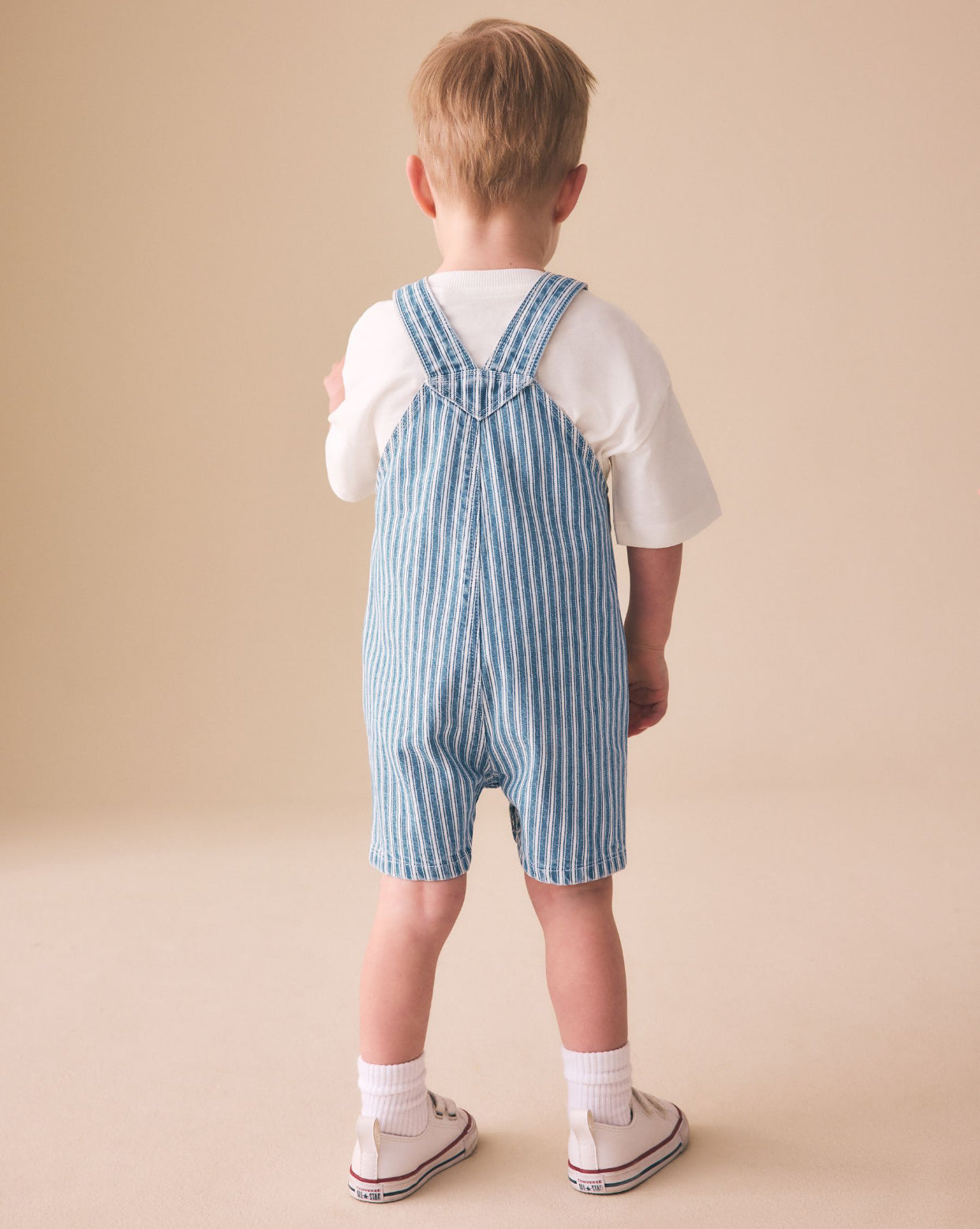 Stripe Denim Dungarees