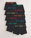 Black with colour waistband Trunks 10 Pack