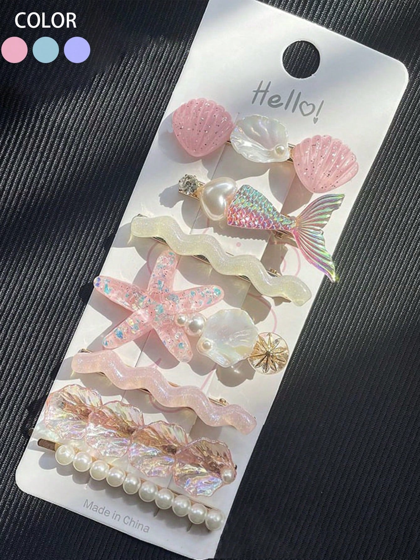 7pcs Ocean Hair Clips Set