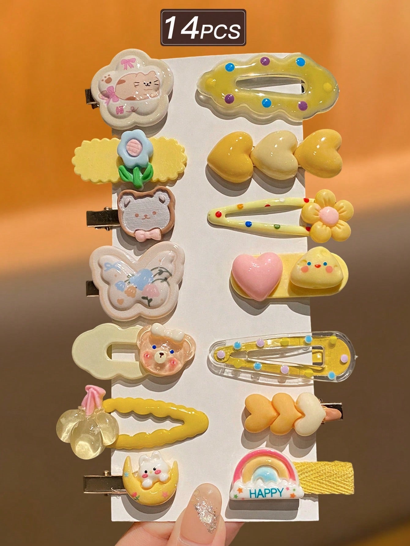 Yellow hair accessorie set