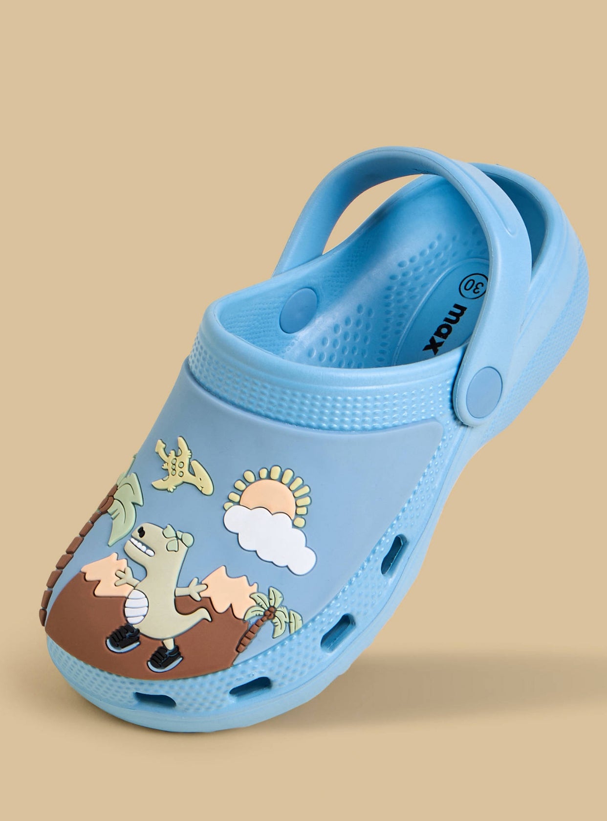 Dinosaur Applique Clogs with Backstrap