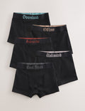 Black with Gothic Waistband Trunks 5 Pack