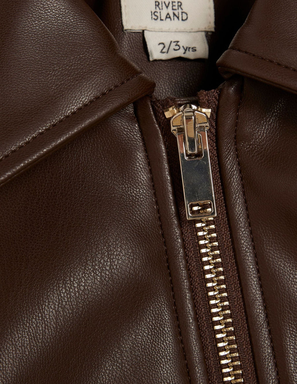 River Island Brown Bubble Bomber Jacket
