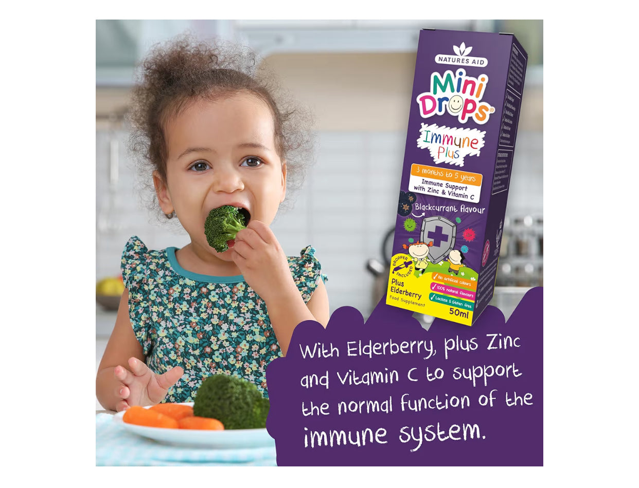 Natures Aid Mini Drops Immune Plus for Kids