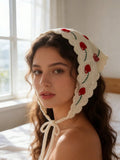 1pc Cherry Knitted Triangle Scarf Headband