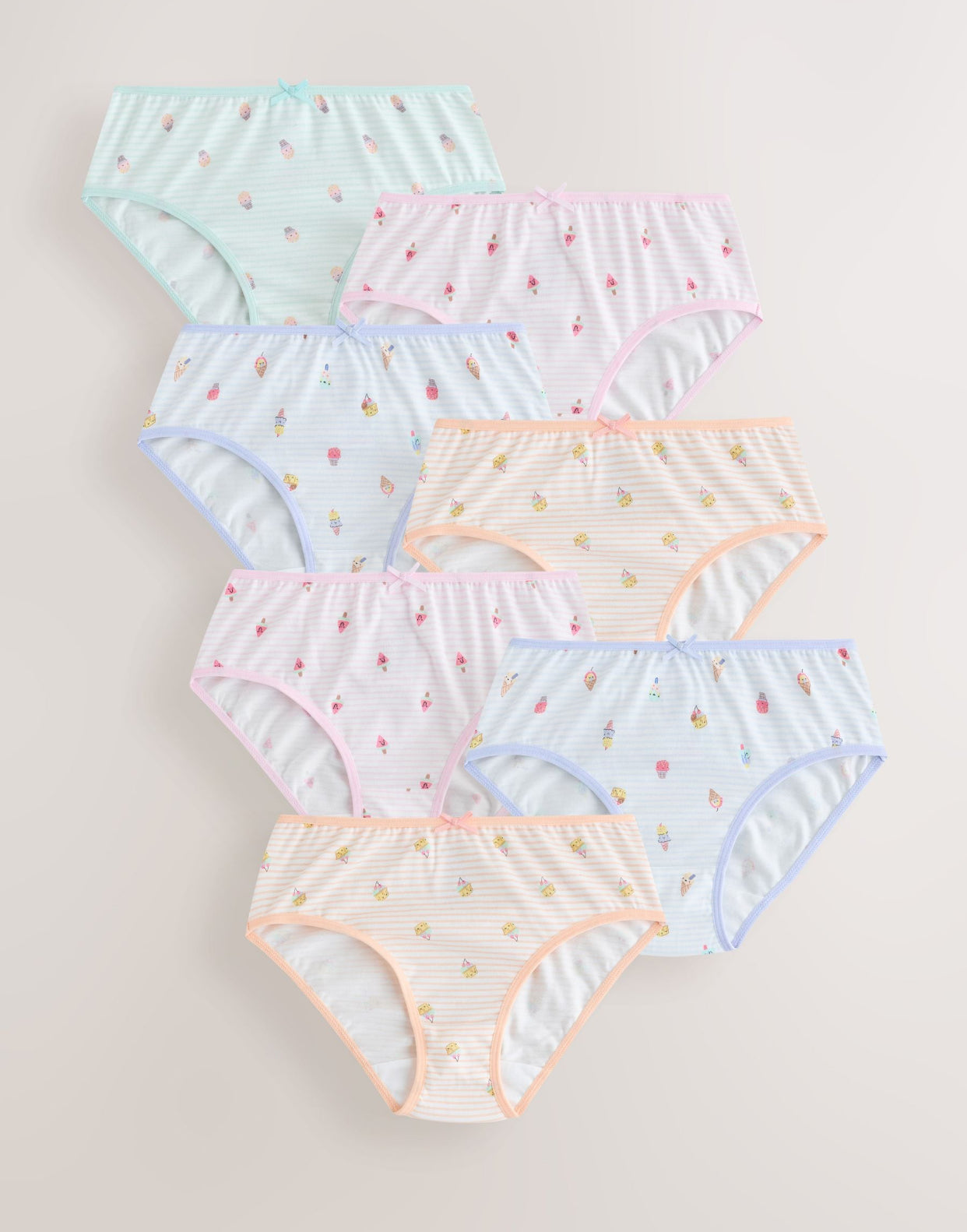 Ice Cream Print Briefs 7 Pack