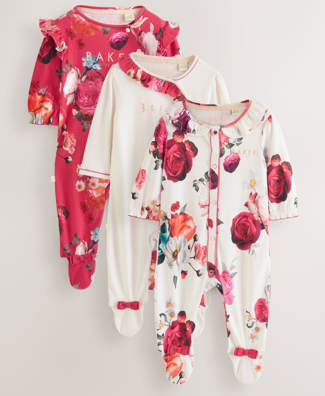 Baker by Ted Baker 3 Pack Sleepsuits