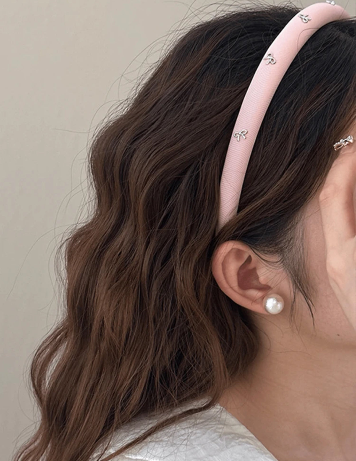 Silver Bow Headband