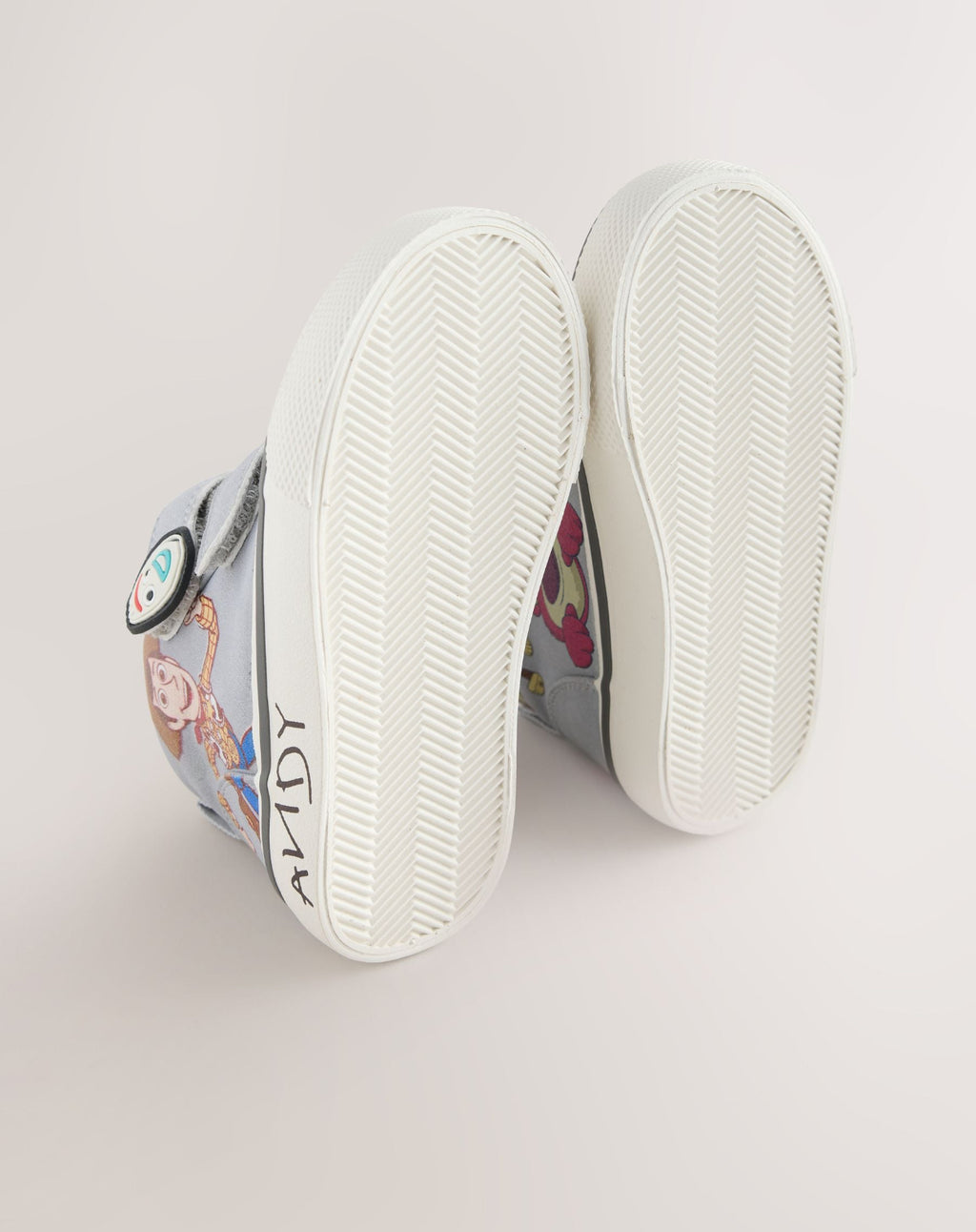 Grey Toy Story Touch Fastening Hi-Top Trainers