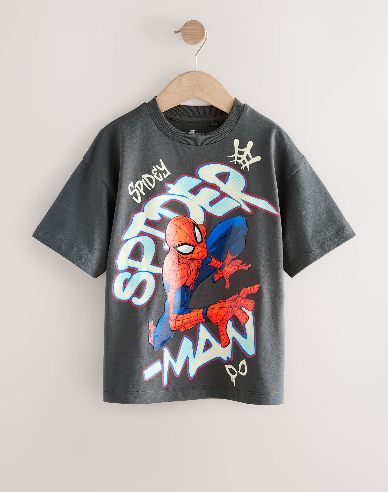 Charcoal Grey Gel Spiderman Short
Sleeve T-Shirt
