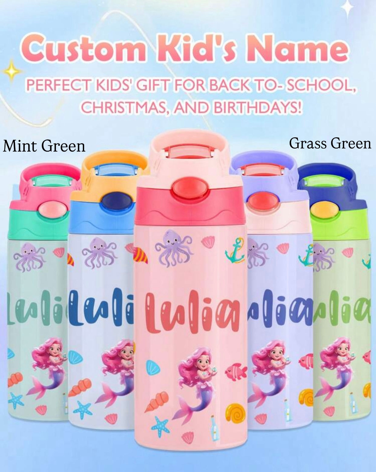 Customized 12oz Children's Stainless Steel Water Bottle