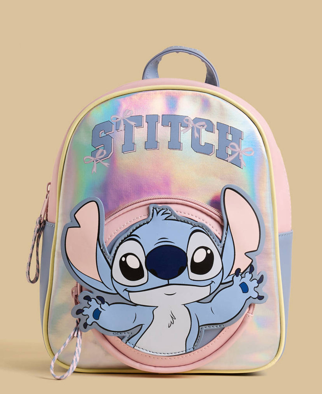 Stitch Applique Backpack with Adjustable Straps