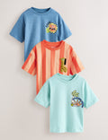 Orange Safari Short Sleeve Graphic T-Shirts 3 Pack