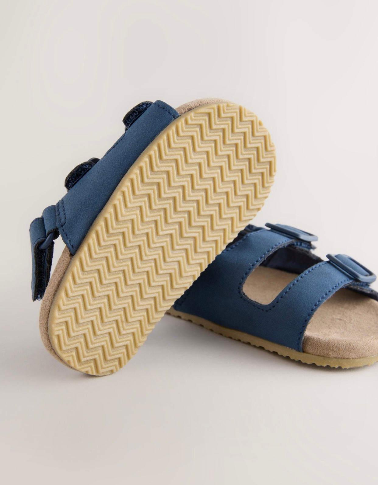 Navy Touch Fastening Baby Sandals