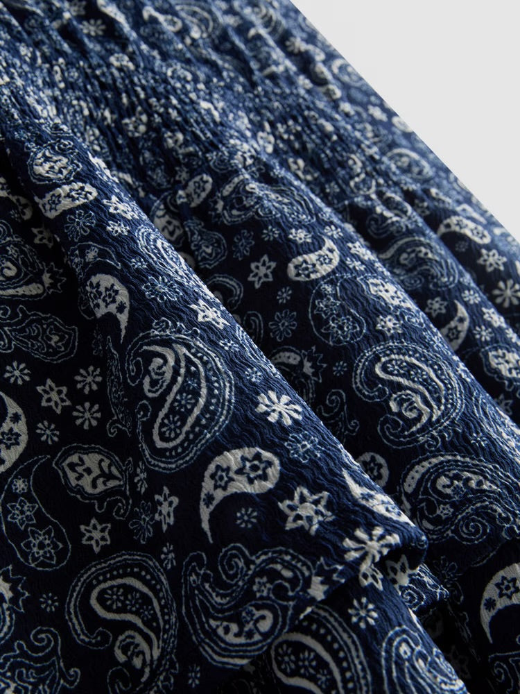 Printed Long Sleeve Dress
