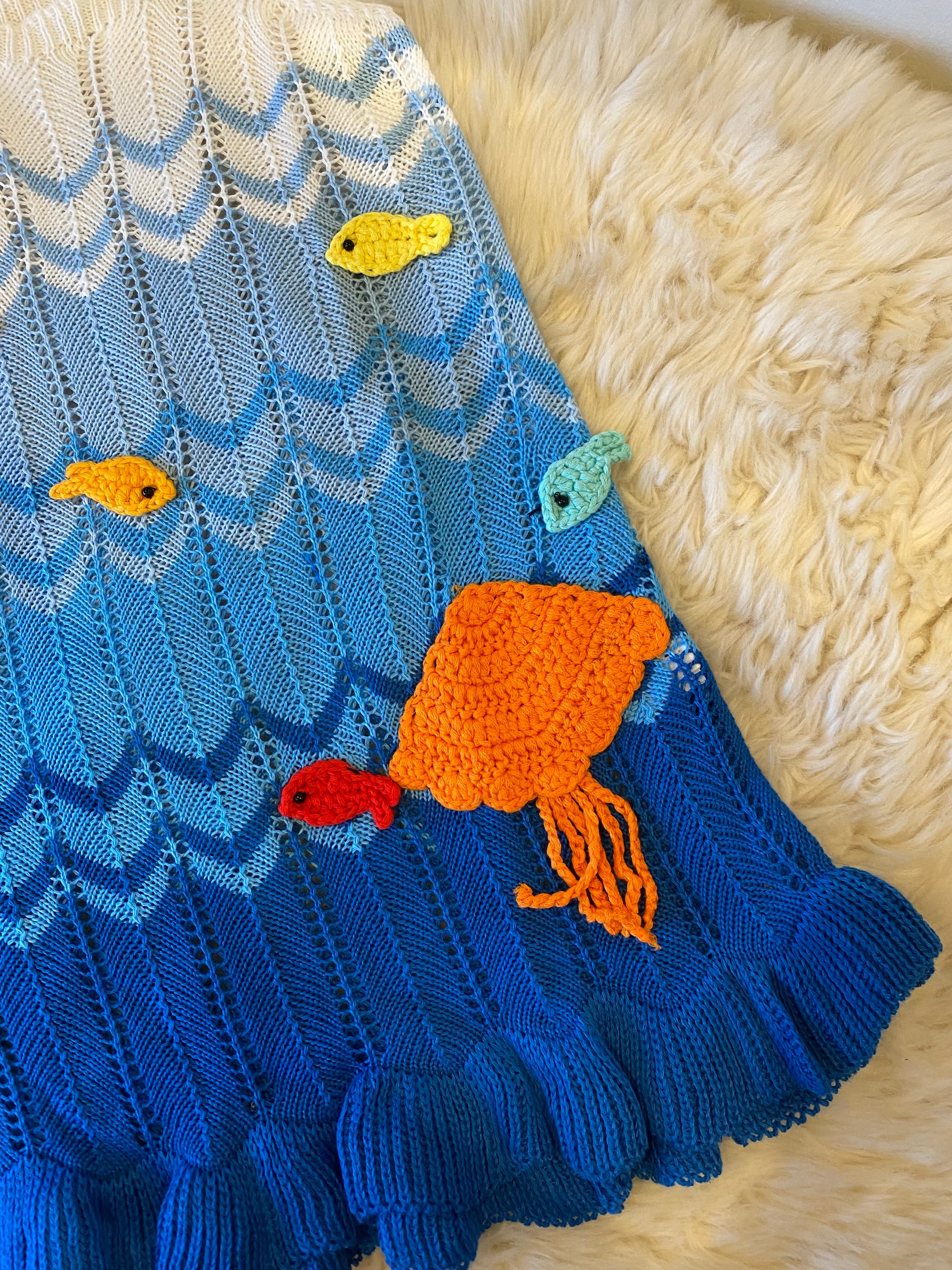 Young Girls Cute 3D Fish Camisole Dress