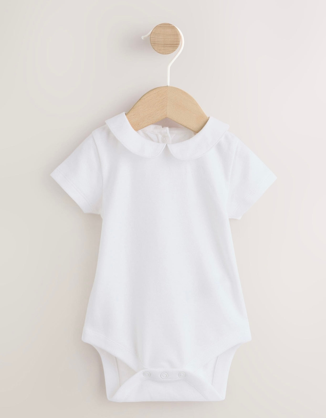 White Embroidered Bear Woven Dungaree and Bodysuit Baby Set (Omt..