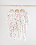 Ecru Fairy Two Way Zip Baby
Sleepsuits 3 Pack