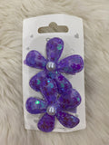 2pcs purple flower hair clip