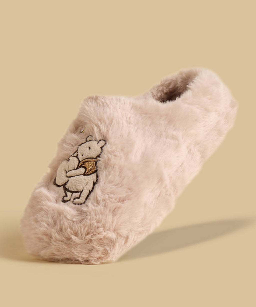 Winnie the Pooh Embroidered Bedroom Mules