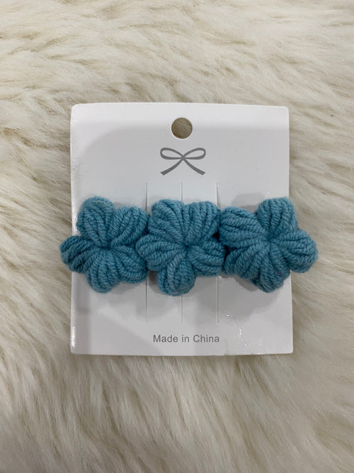 1pc knitted floral hair clip