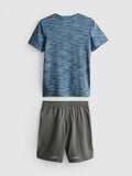 An activewear tee and shorts clothing set