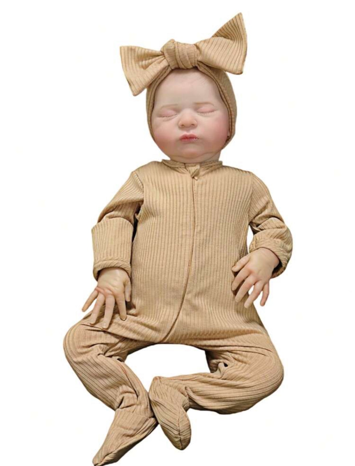 Lifelike Reborn Baby Doll 20 Inch | Soft Cloth Body, 3D Painted Skin With Veins,Hand Painted Hair | Ultra Realistic Newborn Infant Toy