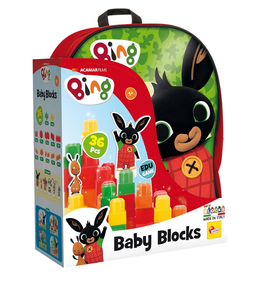 Bing Backpack - Baby Blocks Construction Set - 36 Pieces