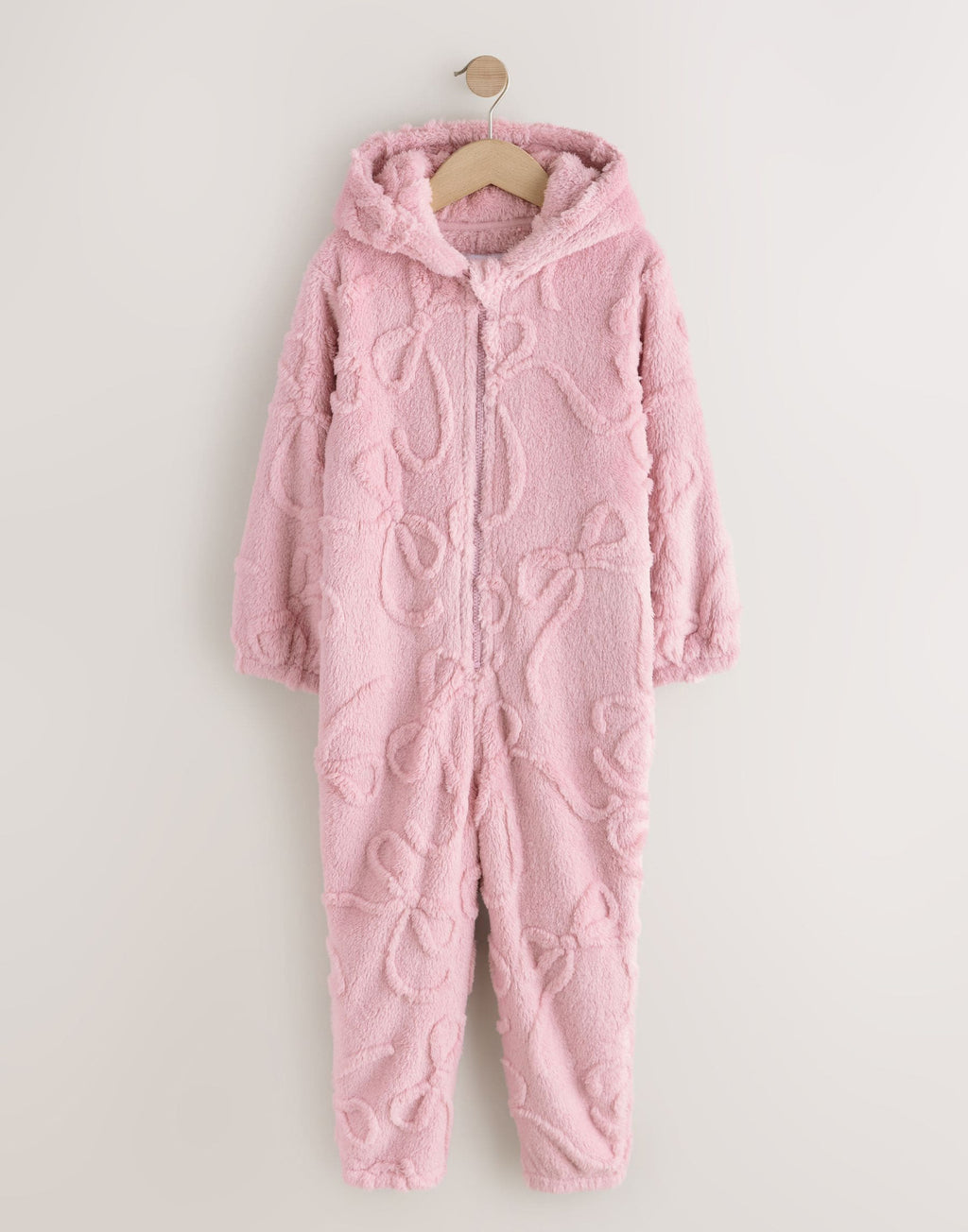 Pink Bow Fleece All-In-One