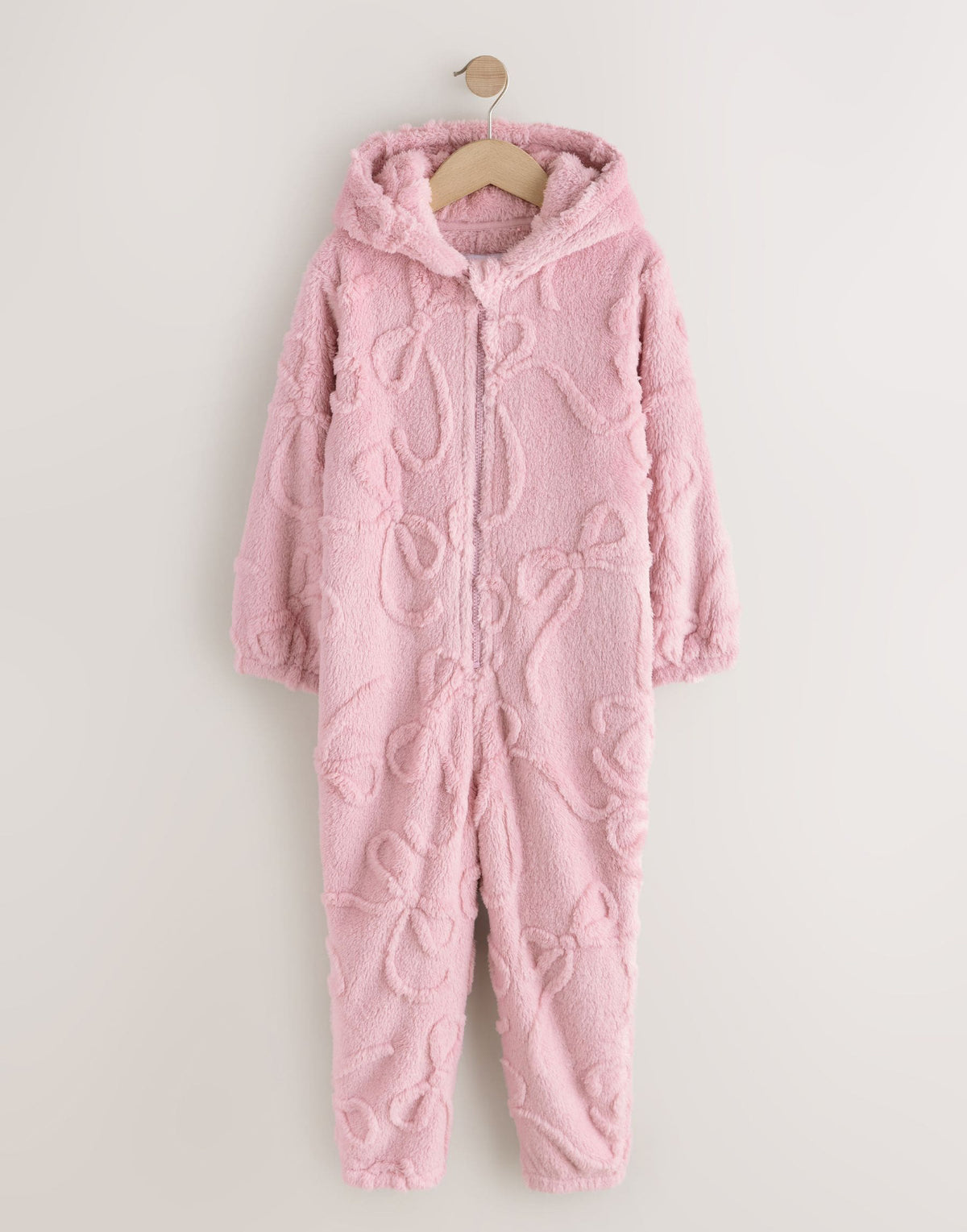 Pink Bow Fleece All-In-One