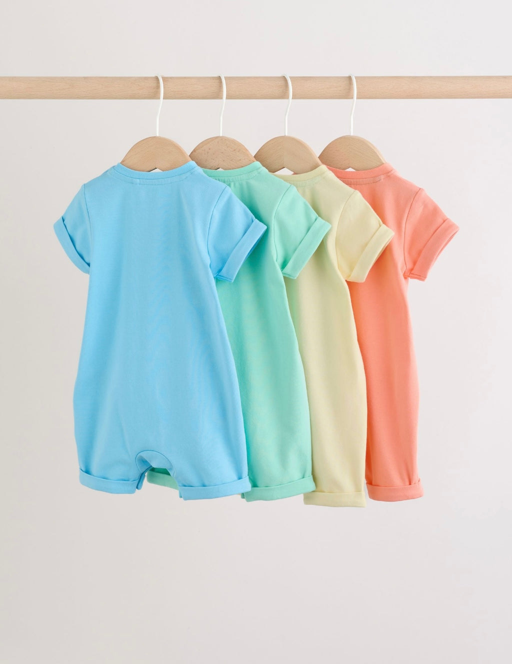 Bright Slogan Cotton RIch Baby Rompers 4 Pack