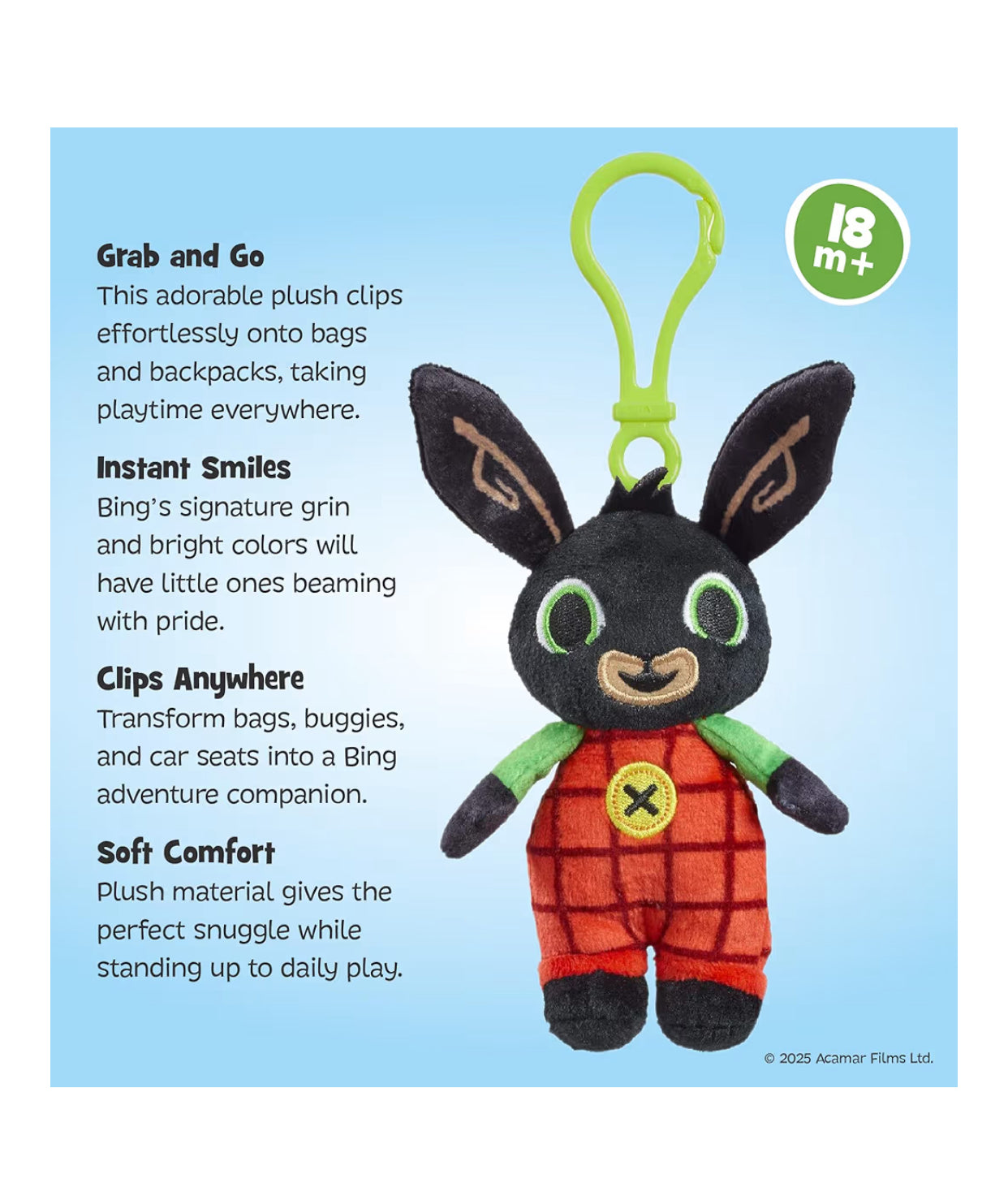Bing Clip on Cute Plush Keychain