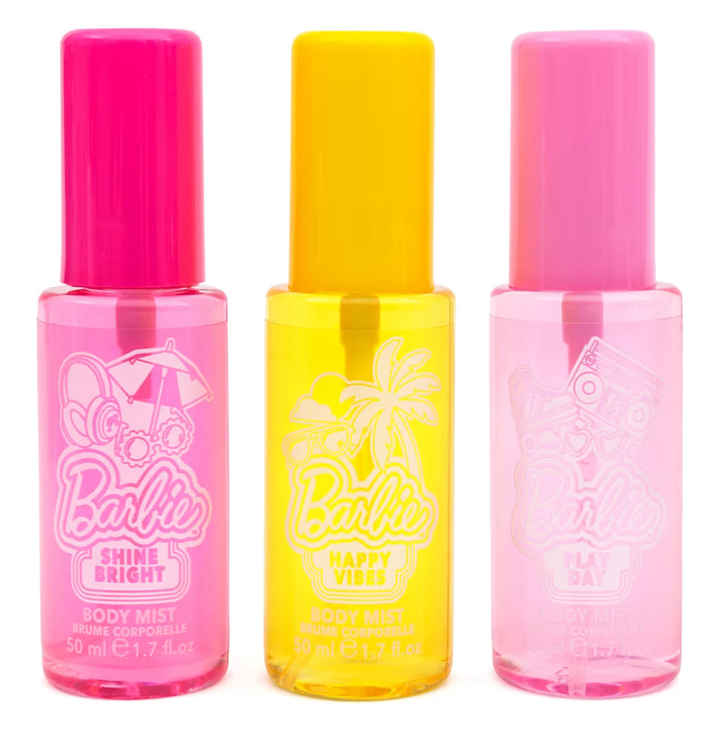 Barbie Children's Body Mist Fragrance Trio - 3 x 50ml - Strawberry, Peach & Dragon Fruit (immediate)