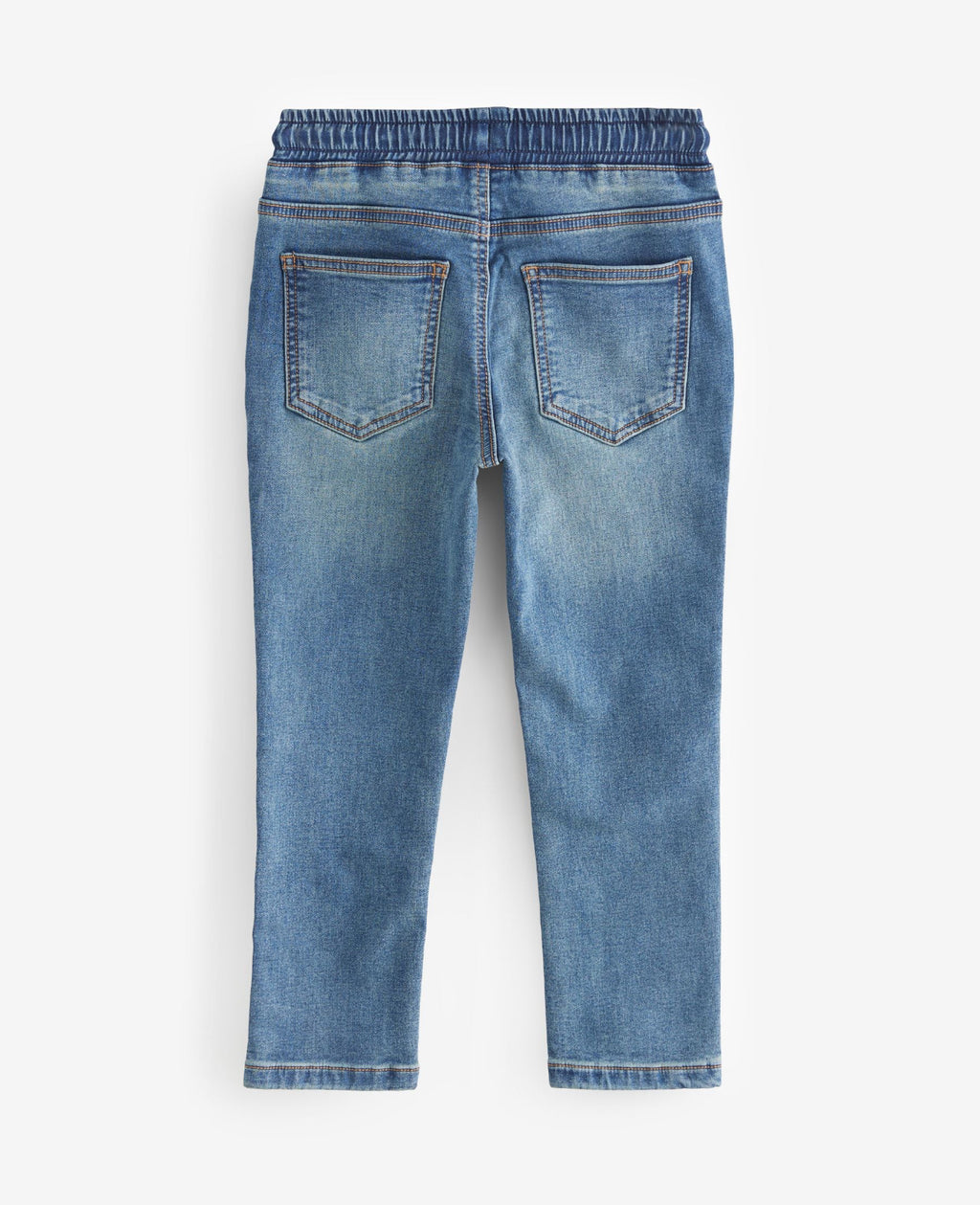 Mid Vintage Blue Regular Fit Stretch Elasticated Waist Jeans