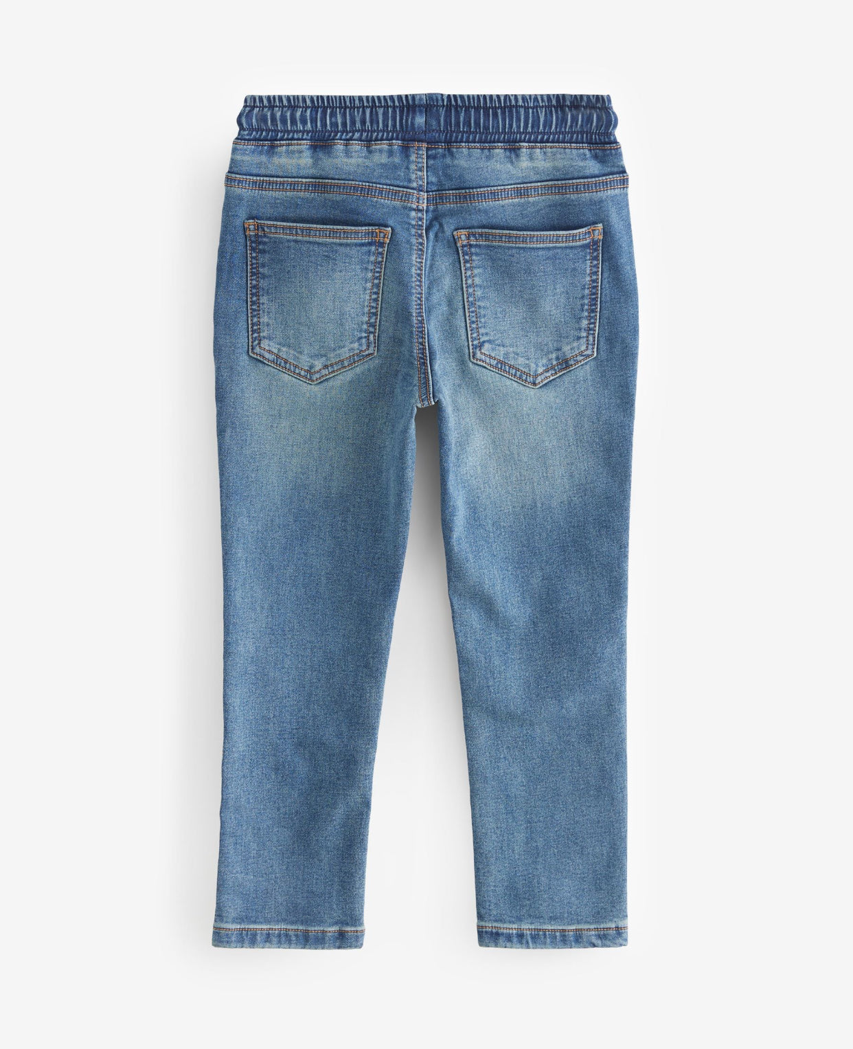 Mid Vintage Blue Regular Fit Stretch Elasticated Waist Jeans