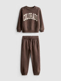 A pullover sweatshirt and cuffed joggers clothing co-ord
