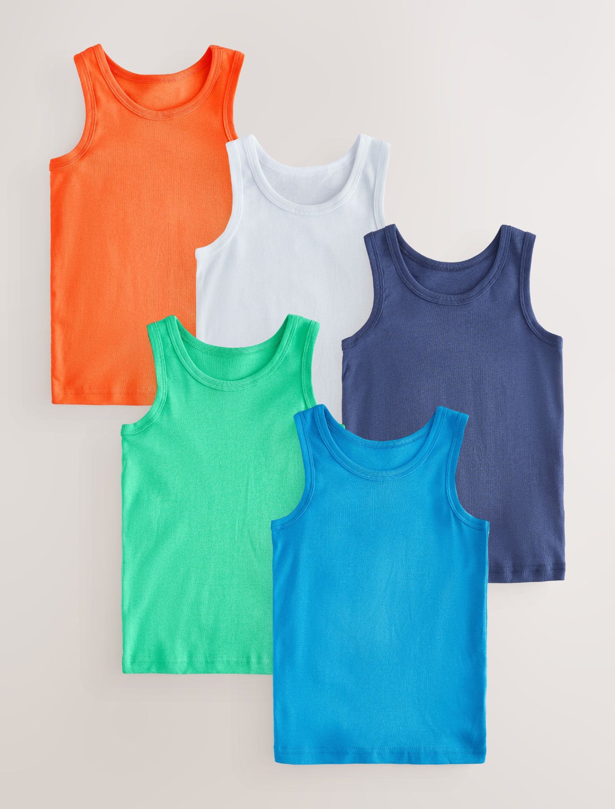 Multicolour Vests 5 Pack