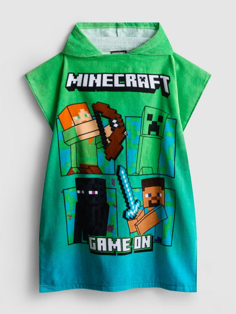 Minecraft Hooded Towelling Poncho