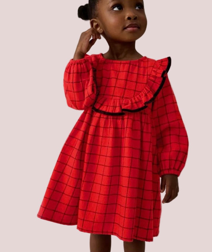 Red Plaid Dress (immediate)