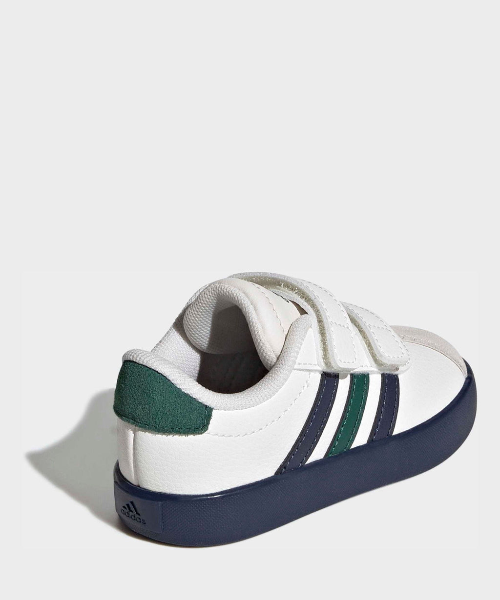 adidas White VL Court 3.0 Hook and Loop Infant Trainers