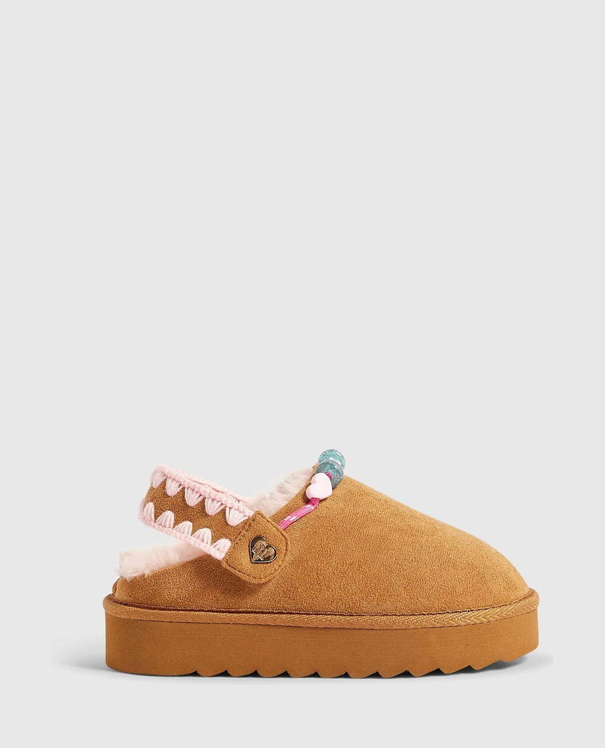 River Island Brown Beaded Snug Slippers