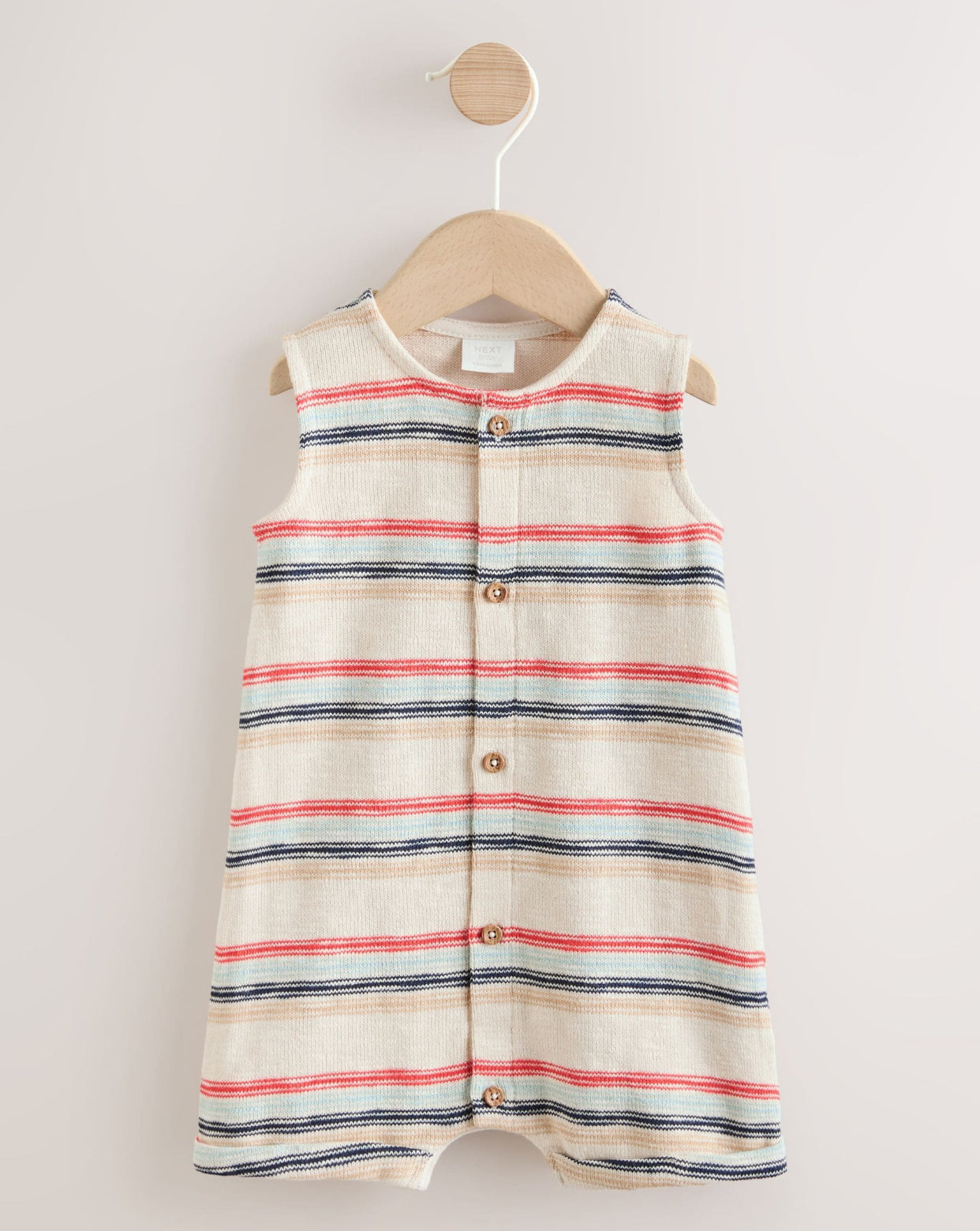 Red/Blue Stripe Jersey Baby Rompers